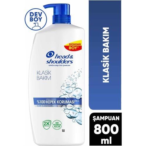 Head&Shoulders Klasik Bakım Şampuanı 800 ml Tüm Saç Tipleri için Kepeğe Karşı Etkili