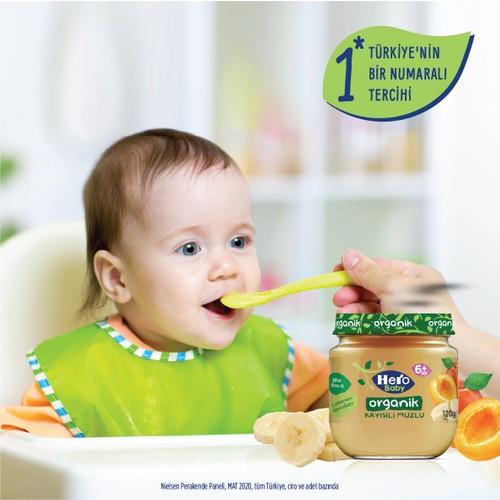 Hero Baby Organik Kayısı Muz Püresi Kavanoz Mama 120g