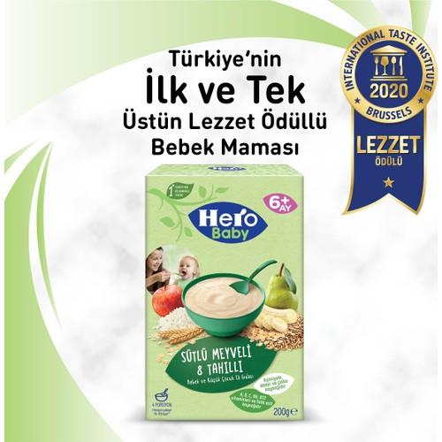 Hero Baby Sütlü 8 Tahıllı Meyveli Kaşık Mama 200g