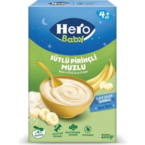Hero Baby Sütlü Pirinçli Muzlu Kaşık Mama 200g