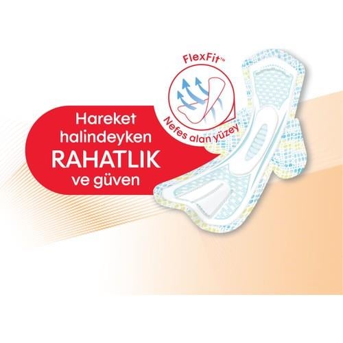 Kotex Active Uzun Ped 18li Flexfit Teknolojisi ile Spor Yaparken Rahatlık Sağlar
