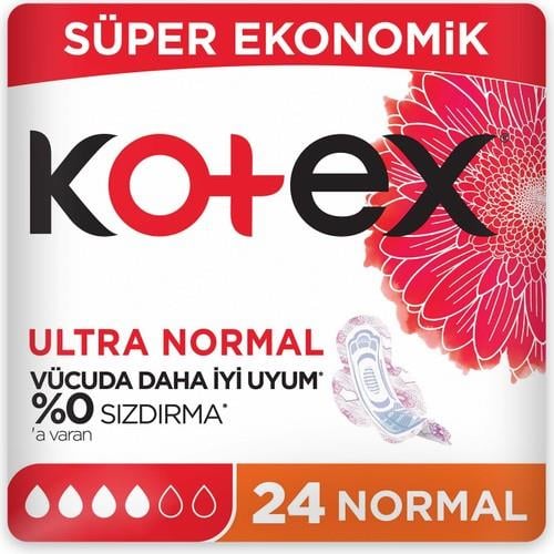 Kotex Hijyenik Ped 24lü Normal Boy Anti Alerjik Ultra İnce Ekstra Koruma Yüksek Sızdırmazlık