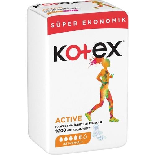 Kotex Hijyenik Ped Active Normal Süper Ekonomik 22li