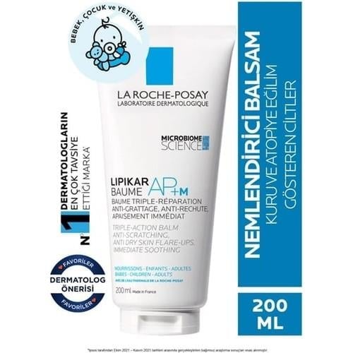 La Roche-Posay Lipikar AP+M Nemlendirici Balsam 200 ml- Kuru ve Atopiye Eğilim Gösterebilen Ciltler İçin