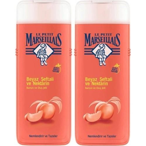 Le Petit Marseillais Organik Beyaz Şeftali ve Nektarin Duş Jeli 2x400 ml – Hassas Ciltler için Nemlendirici Bakım