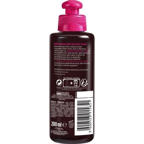 LOréal Paris Elseve Komple Direnç Arginine, Biotin ve B5 İçeren Güçlendirici Saç Kremi Normal Saçlar 200 ml