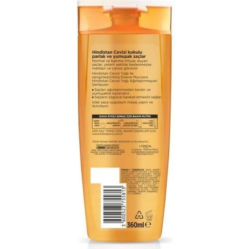 LOréal Paris Elseve Mucizevi Hindistan Cevizi Yağı Ağırlaştırmayan Besleyici Şampuan 360 Ml