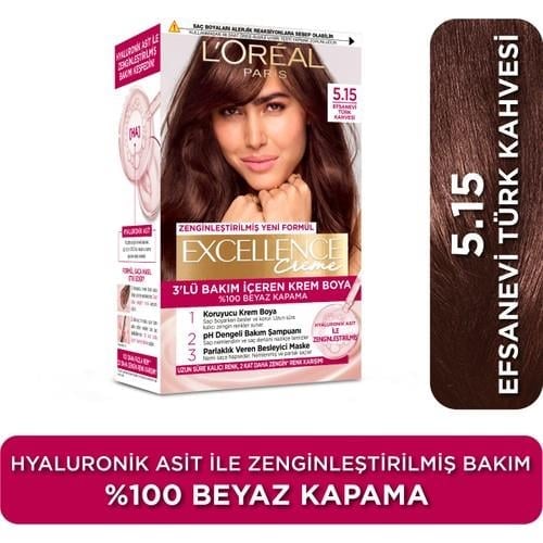 LOréal Paris Excellence Creme Saç Boyası - 5.15  Efsanevi Türk Kahvesi