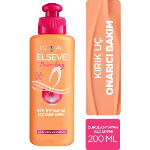 LOreal Paris Elseve Dream Long Isıya Dayanıklı Saç Bakım Kremi – Hint Yağı ve Bitkisel Keratin ile Kırık Uç Onarımı, Günlük Kullanıma Uygun