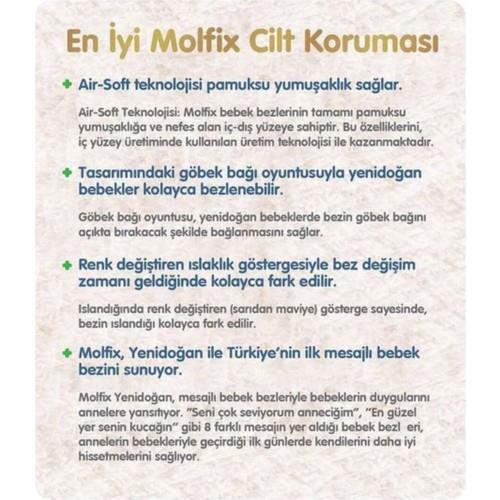 Molfix Yenidoğan Bantlı Bebek Bezi 2-5 Kg 88 Adet – Süper Esnek Bel, Hipoalerjenik ve Antibakteriyel Ambalaj