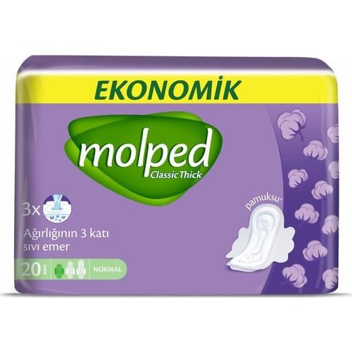 Molped Kalın Ped Klasik Normal Ekonomik 20 Adet