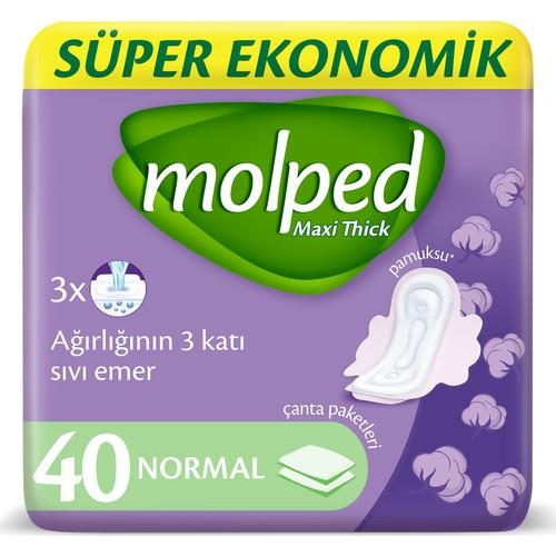 Molped Kalın Ped Tekli Sargılı Paket Normal Süper Ekonomik 40 Adet