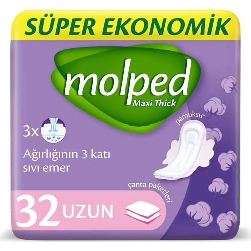 Molped Kalın Ped Tekli Sargılı Paket Uzun Süper Ekonomik 32 Adet