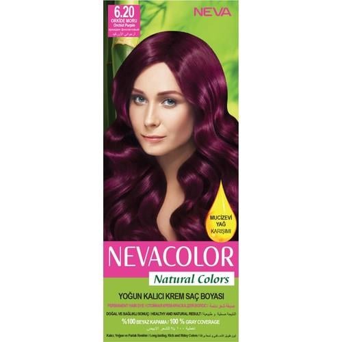 Nevacolor Natural Colors 6.20 Orkide Moru - Kalıcı Krem Saç Boyası Seti