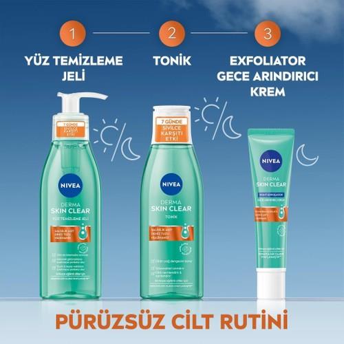 Nıvea Derma Skin Clear Yüz Temizleme Tonik 200Ml, Karma Ve Yağlı Ciltler