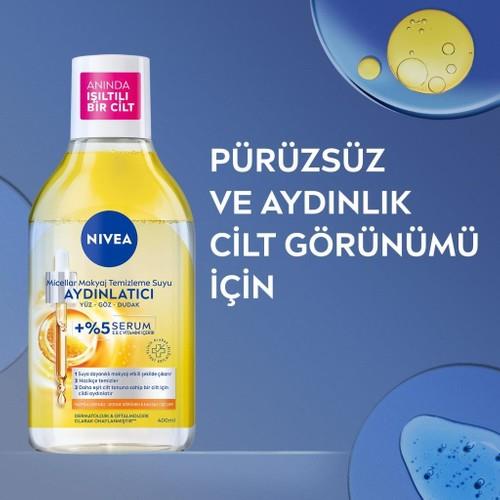 Nivea Makyaj Temizleme Suyu - Normal ve Hassas Ciltler için Besleyici Etki, C Vitamini ile Zenginleştirilmiştir, 400 ml