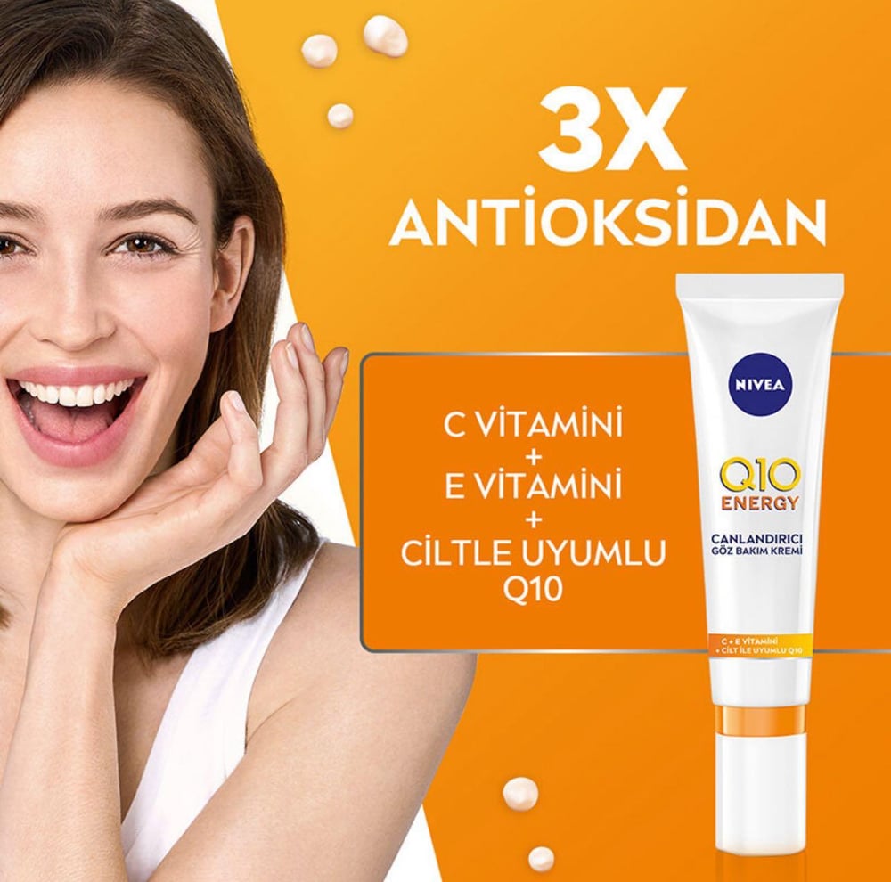 Nivea Q10 Energy C Vitamini İçeren Göz Bakım Kremi 15 ml