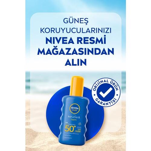 Nivea Sun SPF 50+ Güneş Koruyucu Krem - Hassas Ciltler İçin Suya Dayanıklı ve Nemlendirici Özellikte, 200 ml