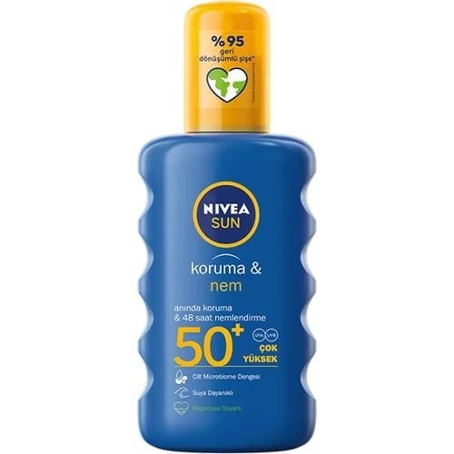Nivea Sun SPF 50+ Güneş Koruyucu Krem - Hassas Ciltler İçin Suya Dayanıklı ve Nemlendirici Özellikte, 200 ml