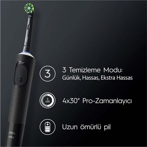 Oral-B D103 Vitality Pro Cross Action Şarjlı Diş Fırçası - Siyah