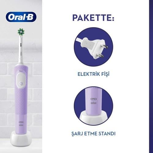 Oral-B D103 Vitality Pro Cross Action Şarjlı Diş Fırçası - Lila