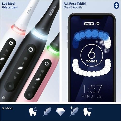 Oral-B iO 5 Şarjlı Diş Fırçası - Beyaz