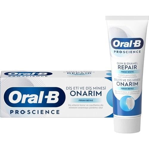 Oral-B Pro-Science Diş Eti ve Diş Minesi Onarım Ferah Beyaz Diş Macunu 75ml