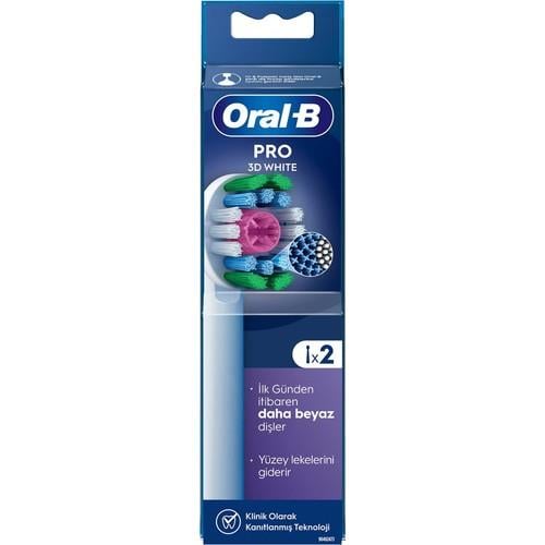 Oral-B Şarjlı Diş Fırçası Yedek Başlığı 3D White X-Filament 2 Adet Ürün