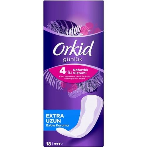 Orkid Extra Koruma Extra Uzun Günlük Ped 18 Adet