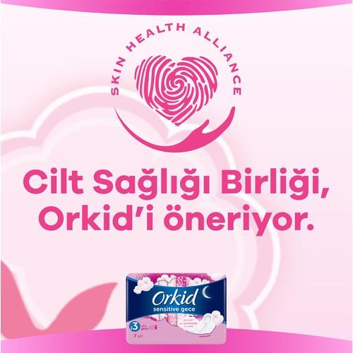 Orkid Sensitive Gece 20 Adet Süper Ekonomik Paket Hijyenik Ped