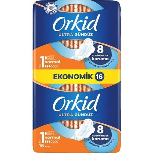 Orkid Ultra Ekstra Hijyenik Ped Normal 16 Adet Ekonomik Paket