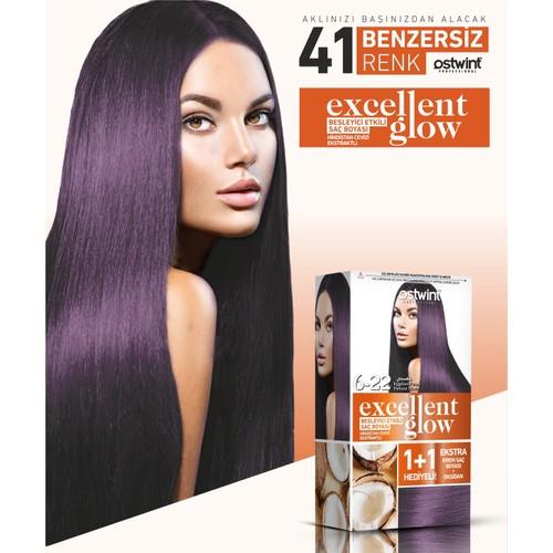 Ostwint Excellent Glow 1+1 Li Saç Boyası Seti No.6.22 Patlıcan Moru