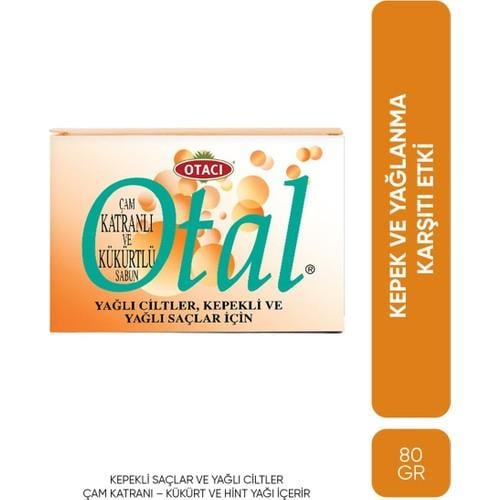 Otacı Çam Katranı ve Kükürt İçeren Sabun - Kepek ve Yağ Dengeleyici, 80 g