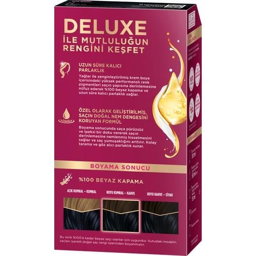 Palette Deluxe 1-1 Gece Mavisi Zengin Yağ Bakımı Kit Saç Boyası Bakım Maskesi