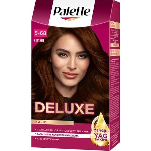 Palette Deluxe 5-68 Kestane Zengin Yağ Bakımı Kit Saç Boyası Bakım Maskesi