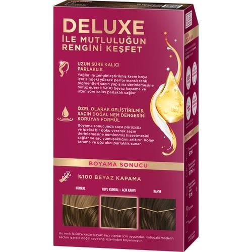 Palette Deluxe 6-0 Koyu Kumral Zengin Yağ Bakımı Kit Saç Boyası Bakım Maskesi