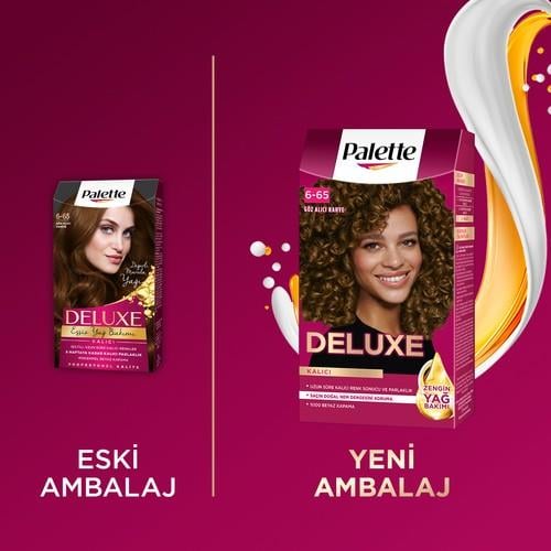 Palette Deluxe 6-65 Göz Alıcı Kahve Zengin Yağ Bakımı Kit Saç Boyası Bakım Maskesi