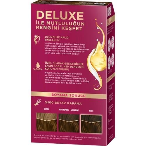 Palette Deluxe 6-65 Göz Alıcı Kahve Zengin Yağ Bakımı Kit Saç Boyası Bakım Maskesi