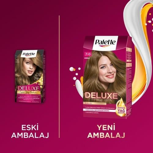 Palette Deluxe 7-0 Kumral Zengin Yağ Bakımı Kit Saç Boyası Bakım Maskesi