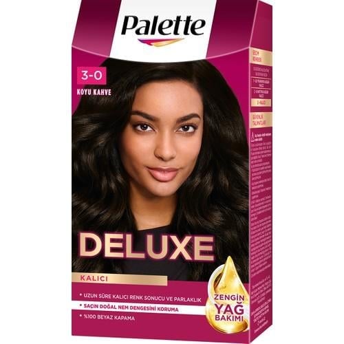 Palette Deluxe Kalıcı Renkler 3-0 Koyu Kahve Saç Boyası