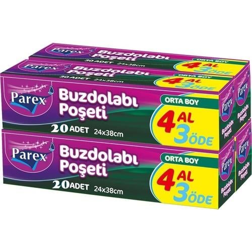 Parex Buzdolabı Poşeti Orta Boy 4 Al 3 Öde