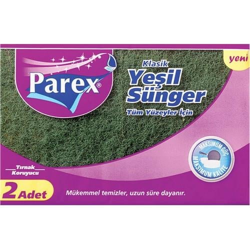 PAREX YEŞİL SÜNGER OLUKLU 2 Lİ