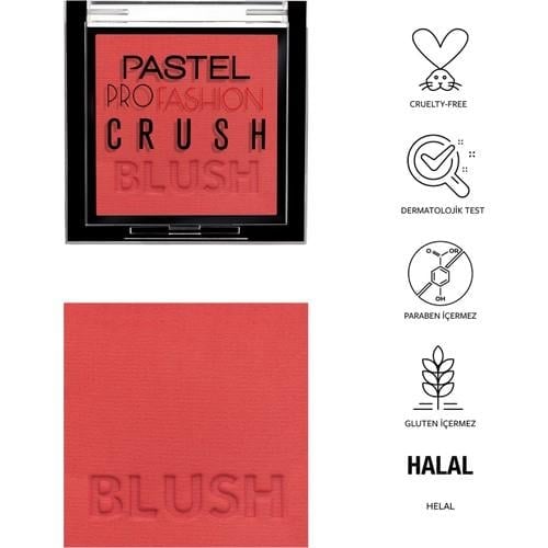 Pastel Profashıon Crush Allık No:304 Yumuşak ve İpeksi Yapı ile 8 gr Doğal Görünüm