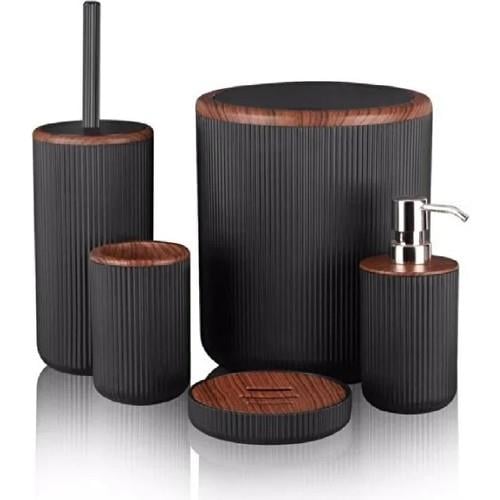 Perotti 13194 Lisbone Wood 5li Banyo Seti