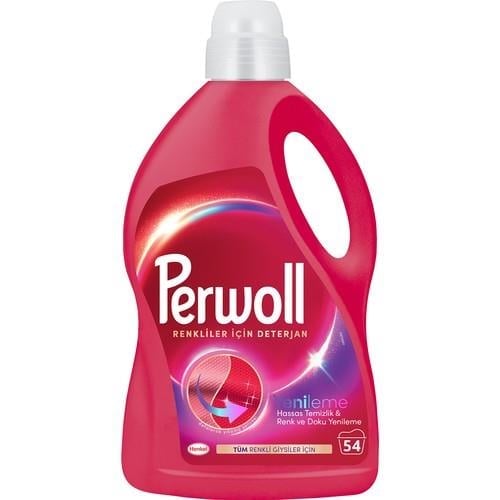 Perwoll Renkliler Hassas Bakım Sıvı Çamaşır Deterjanı  2970 ml (54 Yıkama)