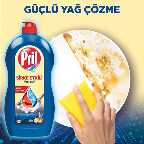 Pril Sirke Etkili Özel Seri Bulaşık Deterjanı 1100 ml Güçlü Yağ Çözme ve Limon Kokulu