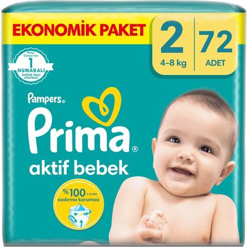 Prima Bebek Bezi Aktif Bebek 2 Beden 72 Adet Fırsat Paketi