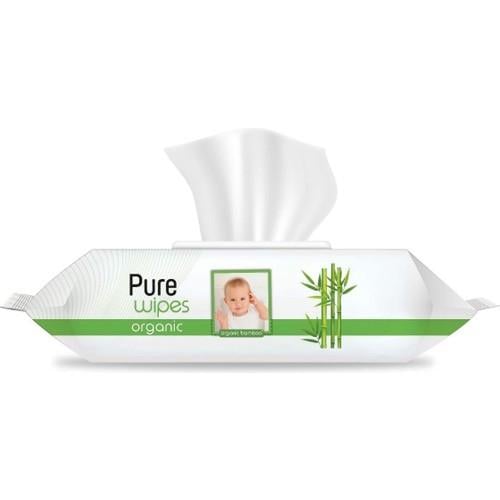 Pure Baby Organik Bambu Özlü Islak Havlu 60 Yaprak
