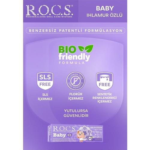 R.O.C.S. Rocs Baby Ihlamur Özlü 0-3 Yaş Florürsüz Diş Macunu 45 ml
