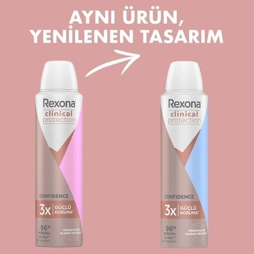 Rexona Clinical Protection Kadın Sprey Deodorant Confidence 150 ml